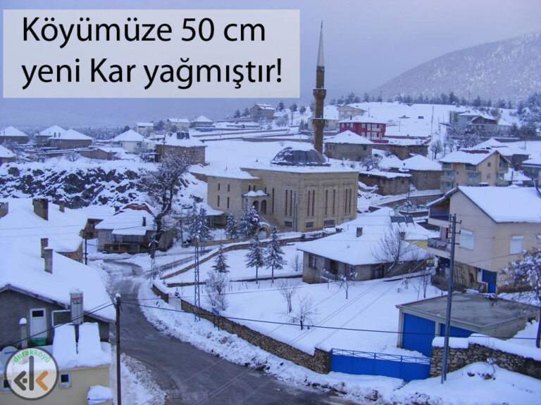 Köyümüze 50 cm yeni Kar yağmıştır!