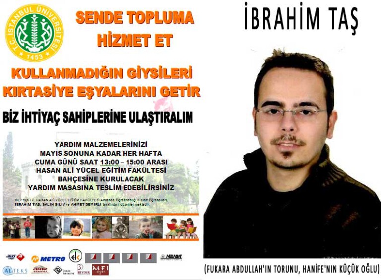 SENDE TOPLUMA HİZMET ET!