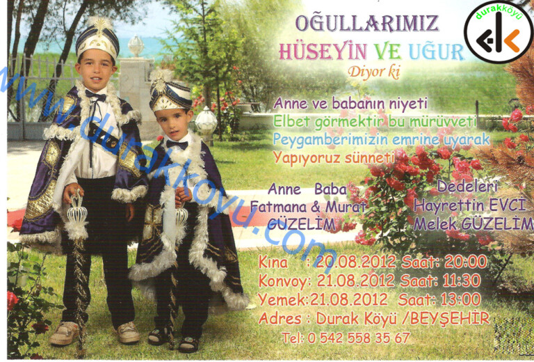 Ugur ve Hüseyin Güzelim için sünnet düğünü!