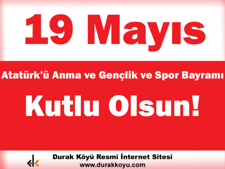 Bugün 19 Mayıs Atatürk’ü Anma ve Gençlik ve Spor Bayramı