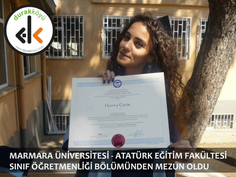 Havva Çelik İstanbul Marmara Üniversitesinden mezun oldu
