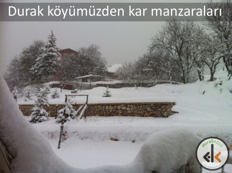 Durak köyümüzden kar manzaraları