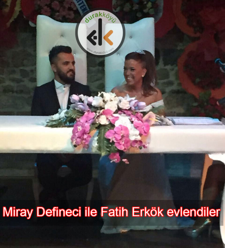 Miray Defineci ile Fatih Erkök evlendiler