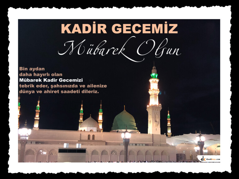 Kadir Gecemiz Mübarek Olsun