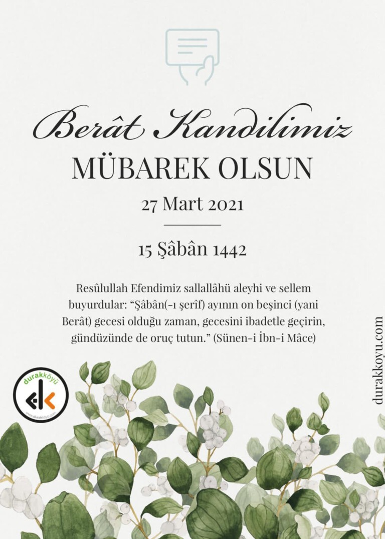 Berât Kandilimiz Mübarek Olsun