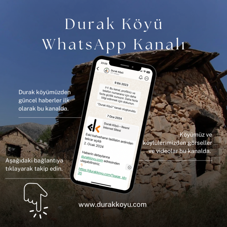 Durak Köyü WhatsApp Kanalı yayında