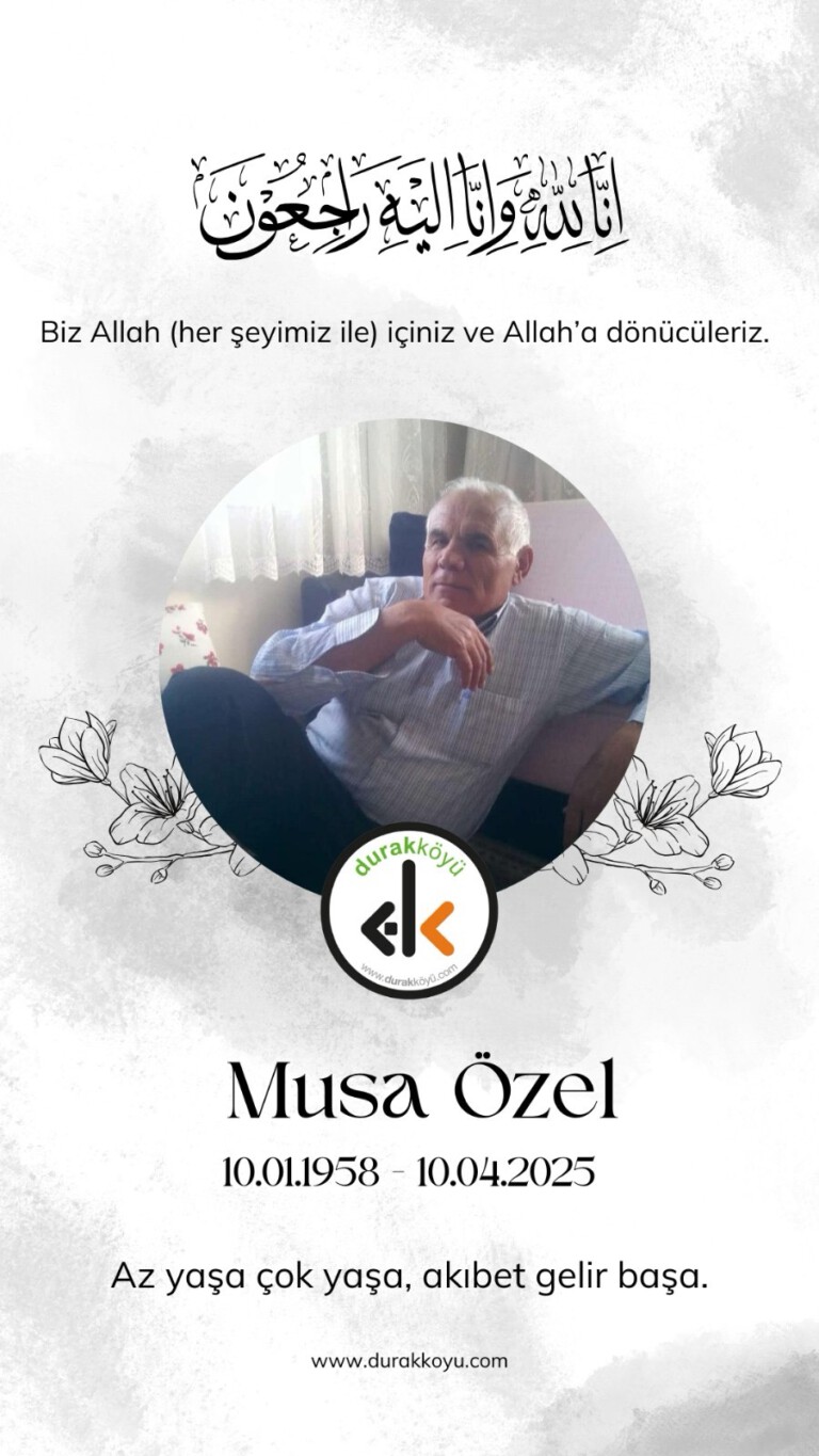 SON DAKİKA – Musa Özel vefat etti!